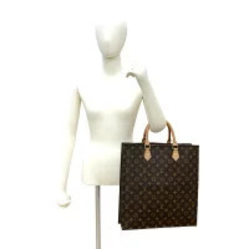 Louis Vuitton Plat Bag Business Handbag Sac Tote Leather Monogram Brown